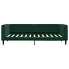 vidaXL Sof&aacute; cama sin colch&oacute;n terciopelo verde oscuro 100x200 cm