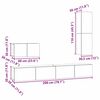 vidaXL Mueble de TV de Pared Montaje en la pared 4 pcs Roble artesanal