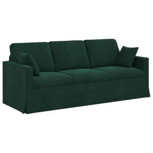 vidaXL Sof&aacute; Verde oscuro 198 x 78 x 80 cm Terciopelo