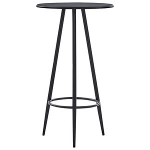 vidaXL Mesa alta de cocina MDF negro 60x107,5 cm