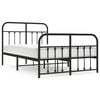 vidaXL Estructura cama sin colchón con estribo metal negro 120x190 cm