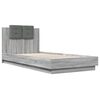 vidaXL Cama con cabecero madera de ingenier&iacute;a gris Sonoma 90x200 cm