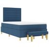 vidaXL Cama tipo Box Spring con colch&oacute;n Azul 120 x 200 cm tela