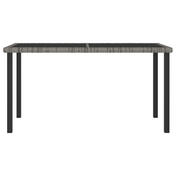 vidaXL Juego de comedor para jardín 7 piezas ratán sintético gris
