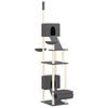 vidaXL &Aacute;rbol rascador para gatos suelo a techo gris oscuro 277-303 cm