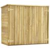 vidaXL Caseta herramientas jard&iacute;n madera pino impregnada 135x60x123 cm