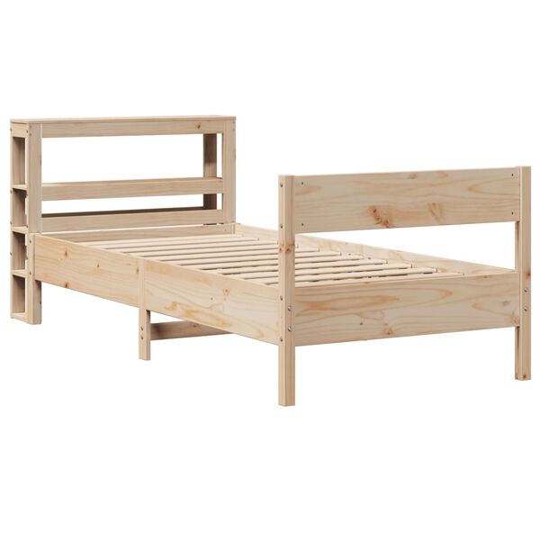 vidaXL Estructura de cama sin colch&oacute;n madera maciza de pino 90x200 cm
