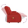 vidaXL Sill&oacute;n de masaje reclinable 4 plazas con portavasos rojo tinto