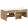 vidaXL Marco de Cama Alta para Ni&ntilde;os Roble artisan 75 x 190 cm