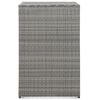 vidaXL Cobertizo para cubo de basura rat&aacute;n sint&eacute;tico gris 76x78x120cm