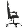 vidaXL Silla gaming giratoria cuero sint&eacute;tico negro y camuflaje