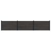 vidaXL Conjunto de valla 3 uds. 526 x 105 cm WPC y Aluminio Negro