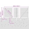 vidaXL Poste de Valla Gris 50 x 1,4 m (malla de 16 x 16 mm)