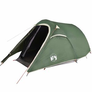 vidaXL Tienda de campa&ntilde;a t&uacute;nel para 3 personas impermeable verde