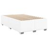 vidaXL Cama box spring con colch&oacute;n cuero sint&eacute;tico blanco 120x190 cm