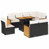 vidaXL Set sof&aacute;s jard&iacute;n y cojines 9 pzas rat&aacute;n sint&eacute;tico acacia negro