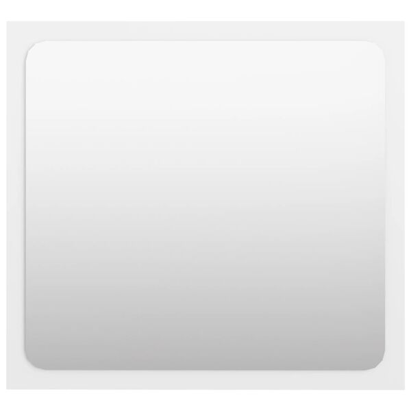 vidaXL Espejo de baño madera contrachapada blanco brillo 40x1,5x37 cm