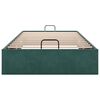 vidaXL Estructura de cama otomana sin colch&oacute;n terciopelo verde oscuro