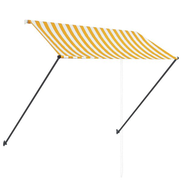vidaXL Toldo retr&aacute;ctil con LED amarillo y blanco 250x150 cm