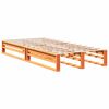 vidaXL Cama con estanter&iacute;a sin colch&oacute;n madera maciza marr&oacute;n 75x190 cm