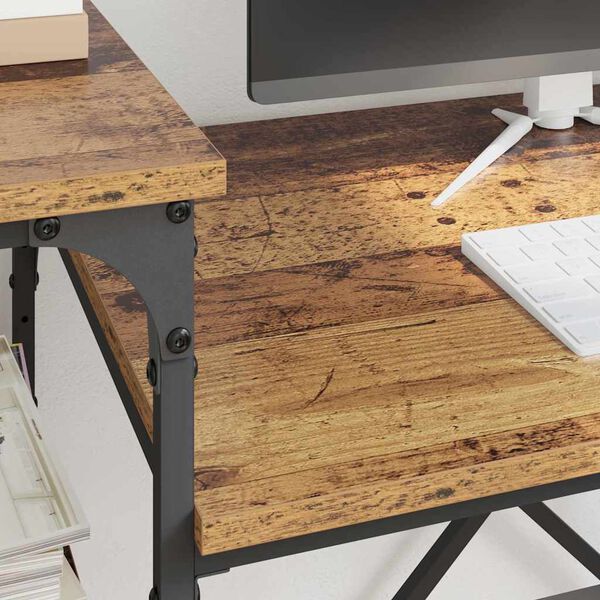 vidaXL Escritorio Madera Vieja 135 x 50 x 90 cm Madera contrachapada