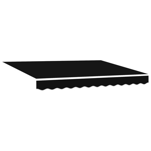 vidaXL Toldo Retráctil Negro 350 x 250 cm tela