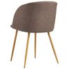 vidaXL Sillas de comedor 2 unidades tela marr&oacute;n
