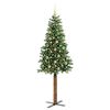 vidaXL Árbol de Navidad Delgado con 300 LED con soporte Verde 180 cm