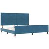 vidaXL Cama tipo Box Spring Azul Oscuro 200 x 200 cm Terciopelo