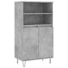 vidaXL Aparador alto madera contrachapada gris hormig&oacute;n 60x36x110 cm