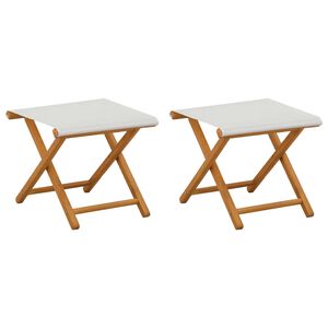vidaXL Silla de terraza 2 pcs Madera de Eucalipto Maciza Crema