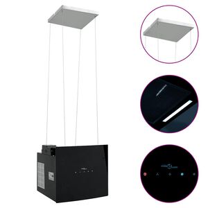 vidaXL Campana extractora de isla sensor t&aacute;ctil LCD vidrio templado