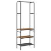 vidaXL Perchero para ropa Madera envejecida 60 x 30 x 171 cm