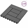 vidaXL Tile de Decking 11 pcs Gris 30 x 30 cm WPC