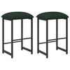 vidaXL Taburete de bar 2 uds. Verde oscuro 40 x 32 x 74 cm