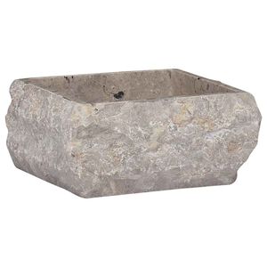 vidaXL Lavabo gris m&aacute;rmol 30x30x13 cm