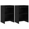 vidaXL Mesas de noche 2 pcs Roble Negro 40 x 30 x 60 cm
