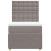 vidaXL Cama box spring con colch&oacute;n tela gris taupe 100x200 cm