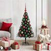 vidaXL &Aacute;rbol de Navidad con 150 LED con soporte Negro 120 cm PVC