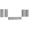 vidaXL Set de muebles para TV 6 pzas madera contrachapada gris Sonoma