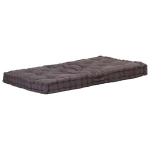 vidaXL Coj&iacute;n para pal&eacute;s algod&oacute;n gris antracita 120x80x10 cm