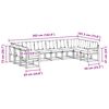vidaXL Conjunto de sof&aacute;s de exterior 10 pcs Gris Natural y Claro