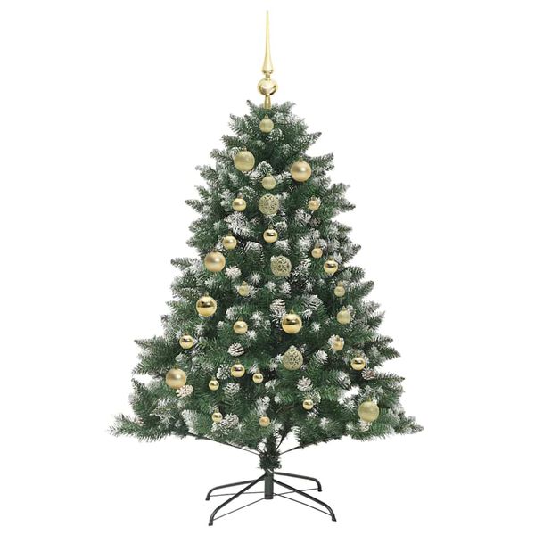 vidaXL &Aacute;rbol de Navidad artificial Verde 150 cm PVC, Pl&aacute;stico y Acero
