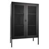 House Nordic Vitrina Anna con puerta de malla color negro