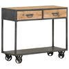 vidaXL Mesa consola de madera maciza reciclada 90x35x74 cm