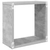 vidaXL Estantes cubo de pared 2 unidades gris hormig&oacute;n 30x15x30 cm