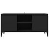 vidaXL Mueble de TV con patas de metal negro 103,5x35x50 cm