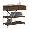 vidaXL Mesa consola madera de ingenier&iacute;a marr&oacute;n roble 75x34,5x75 cm