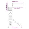 vidaXL Parque infantil de exterior de madera maciza de pino