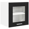 vidaXL Mueble colgante con puerta 2 pcs Roble Negro 40 x 31 x 40 cm